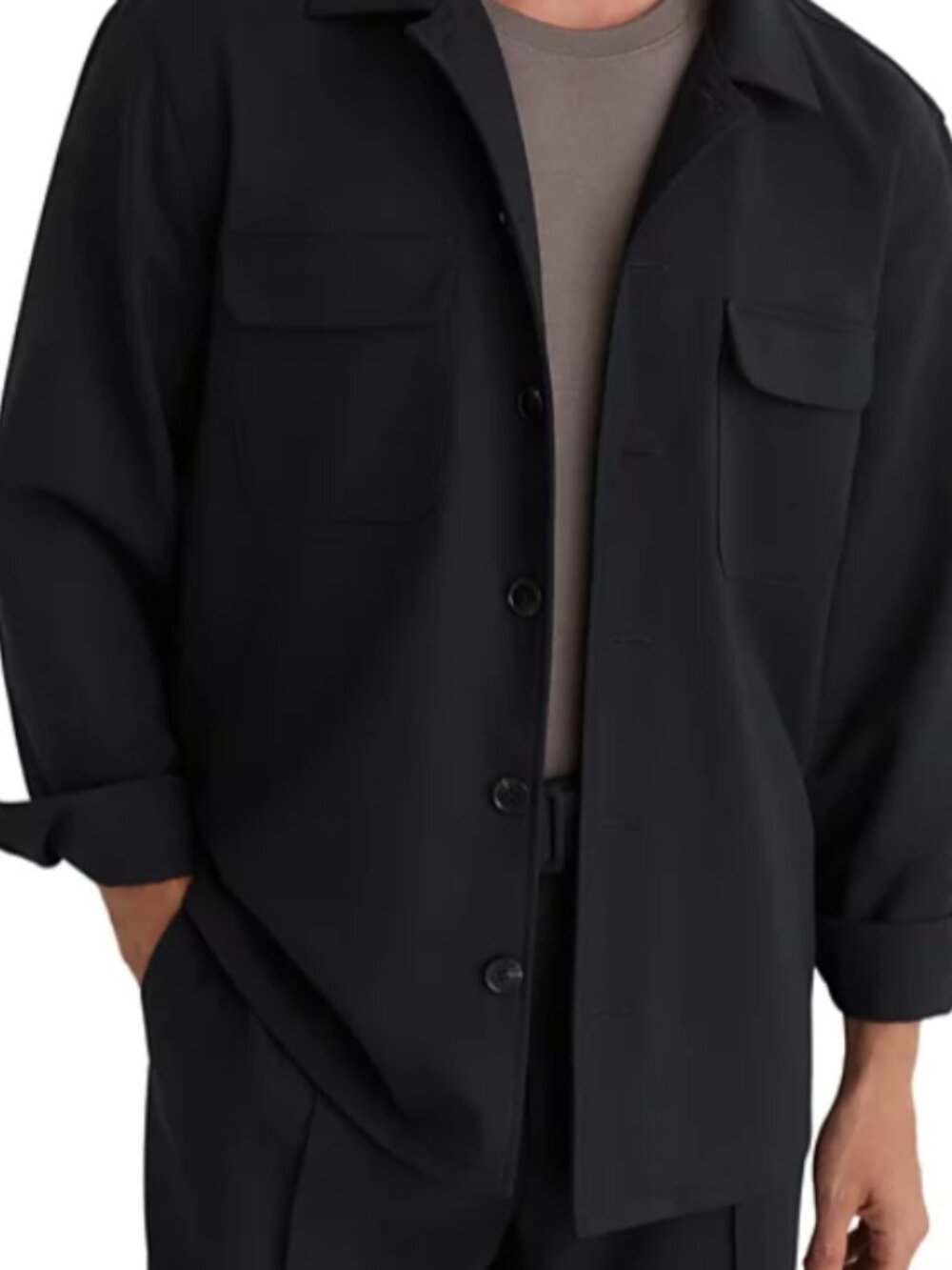 REISS Men's Peshi Button Through Twin Pocket Overshirt XL NWT $245